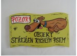 Cedule na plot-rychlý pes